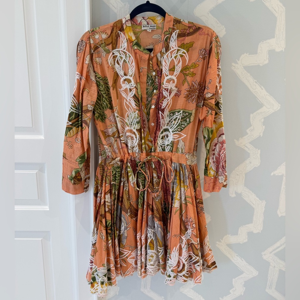 Juliet Dunn Orange Floral Dress
